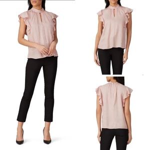 Rebecca Taylor Silk Blend Snake Print Pink Sleeveless top tank Rent the Runway L